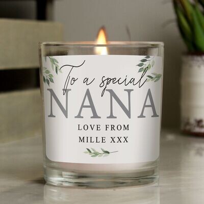Personalised Botanical Scented Jar Candle (C41)