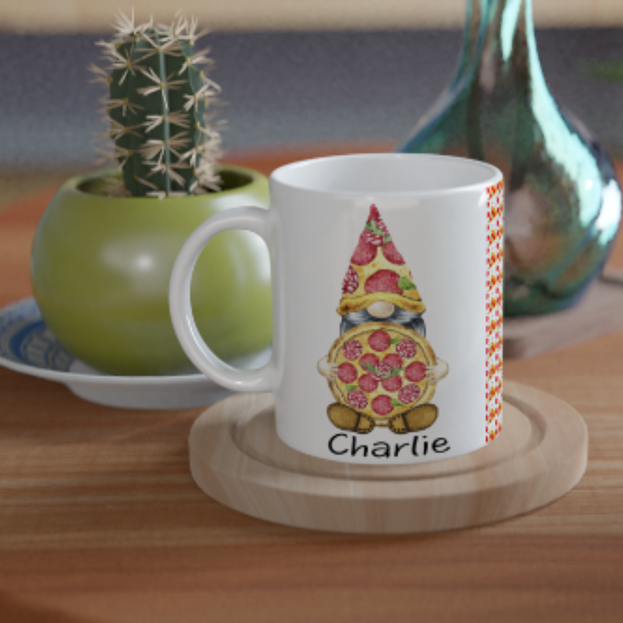I love you more than pizza Gnome Mug