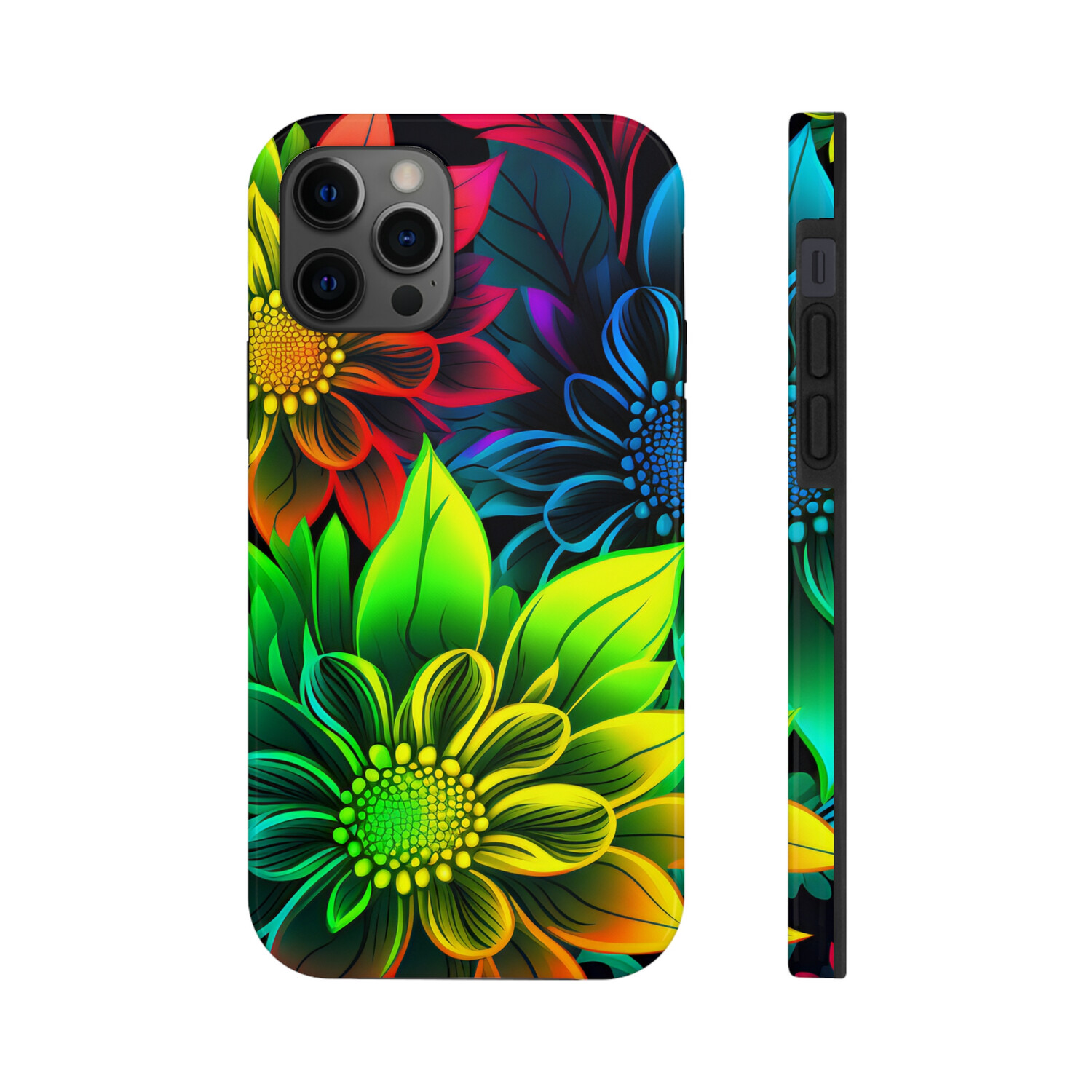 Neon Flowers - Tough Phone Case