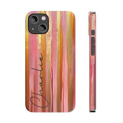 Pink & Gold Abstract Collection - Slim Phone Case