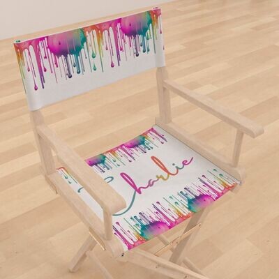 Dripping Paint Directors Chair
