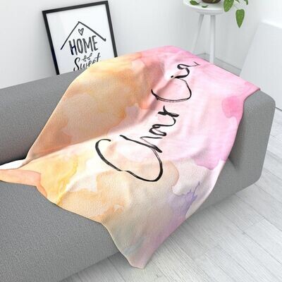 Pastel Vibes - Personalised Fleece Blanket