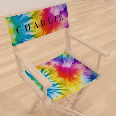 Tie Dye Rainbow - Director Chair