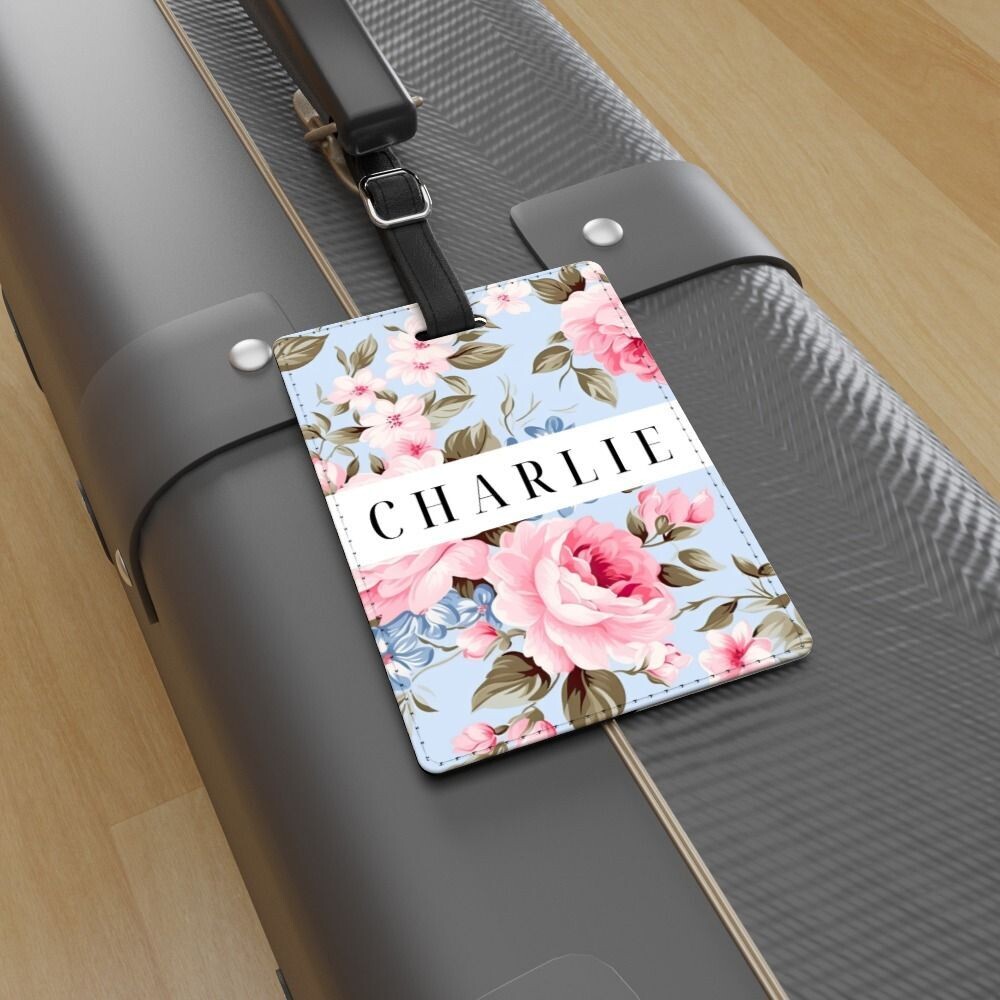 Shabby Chic Flowers Luggage Tag