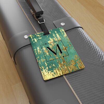 Distressed Teal Delight Collection - luggage tag