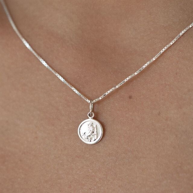 Sterling Tiny St Christopher Necklace