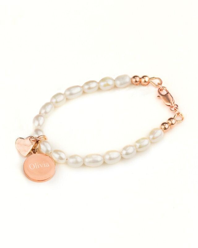 Tiny Freshwater Pearl Christening/Baby Bracelet