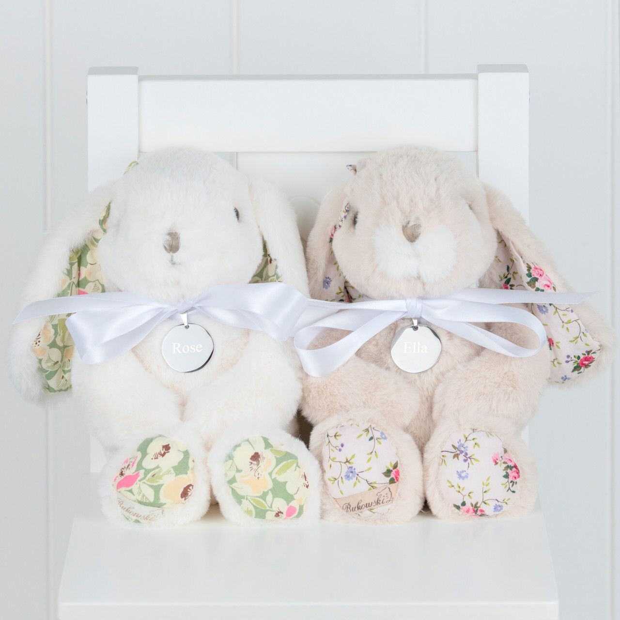 Pretty Personalised Floral Bunny