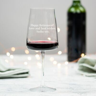 Personalised Deluxe Crystal Wine Glass