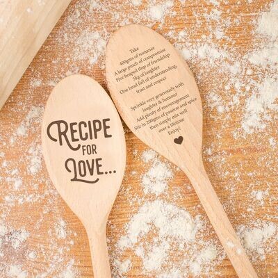 Recipe For Love Wooden Spoon