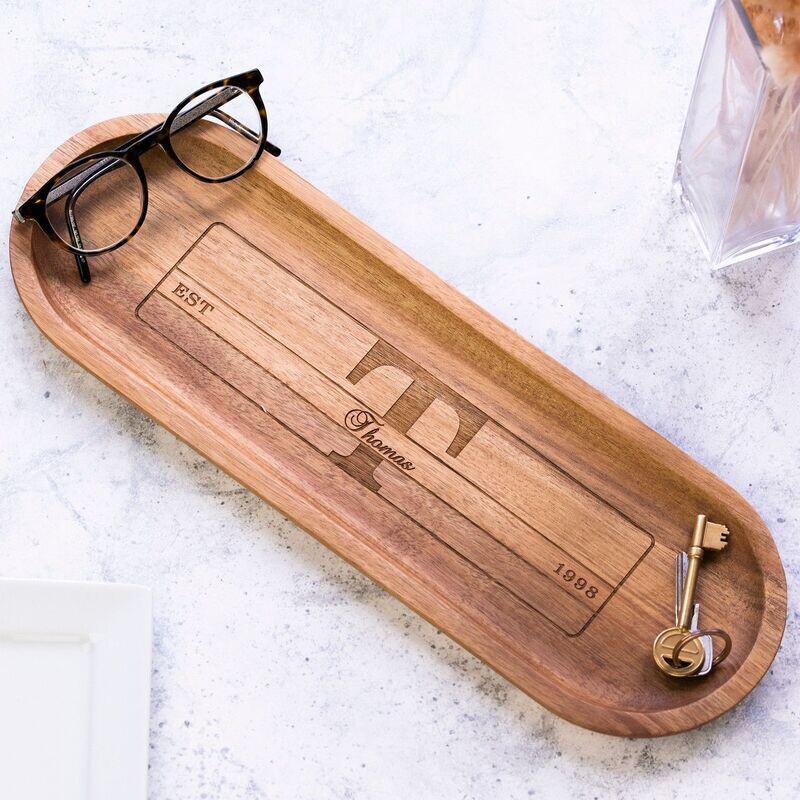 Personalised Formal Wooden Concierge Tray