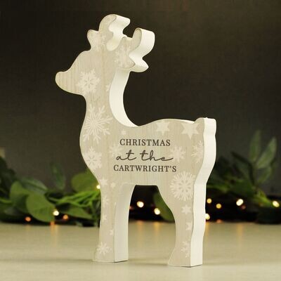 Personalised Snowflake Reindeer Ornament Personalised Snowflake Reindeer Ornament