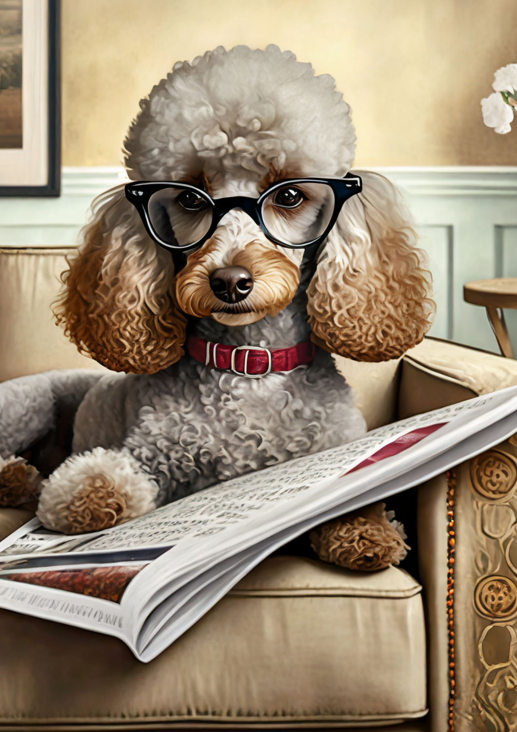 Poodle Digital Download Print (2) (AI generated)