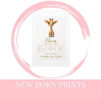 New Born Arrival Prints