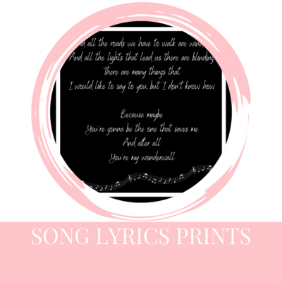 Song Lyric Prints