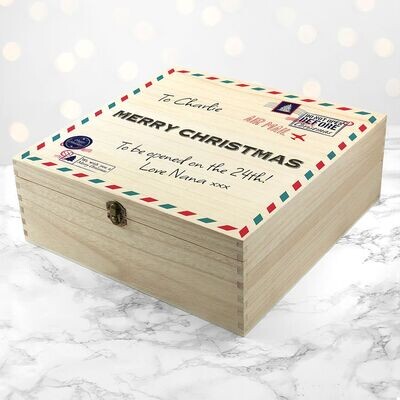 Personalised Nostalgic International Mail Christmas Box Personalised Nostalgic International Mail Christmas Box