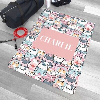 Cute Cats - Personalised Jump Rope Mat