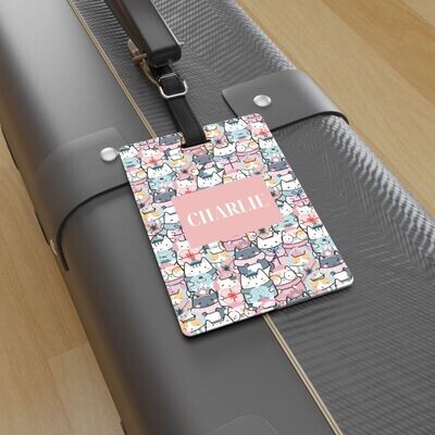 Cute Cats Personalised Luggage Tag