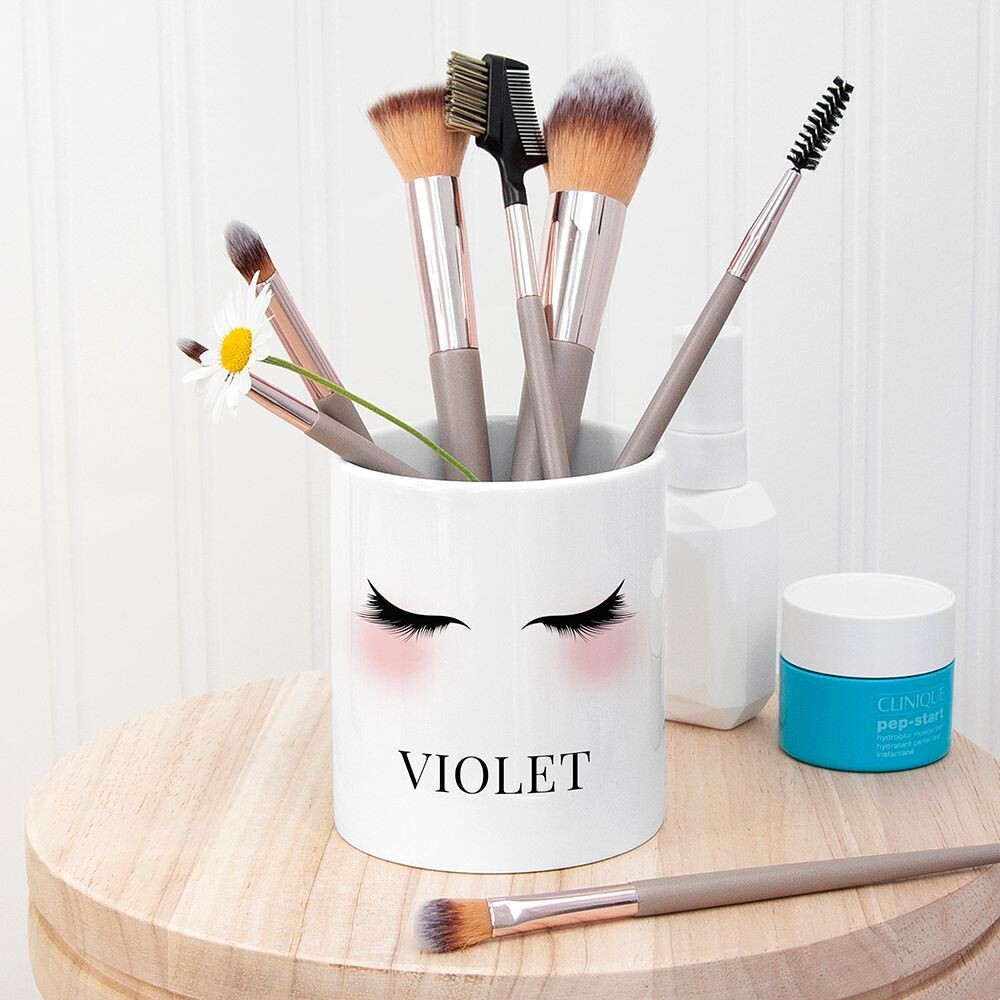 Personalised Eyelashes Makeup Brush Holder
