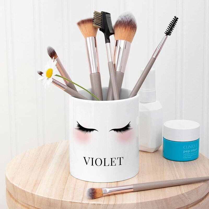 Personalised Eyelashes Makeup Brush Holder