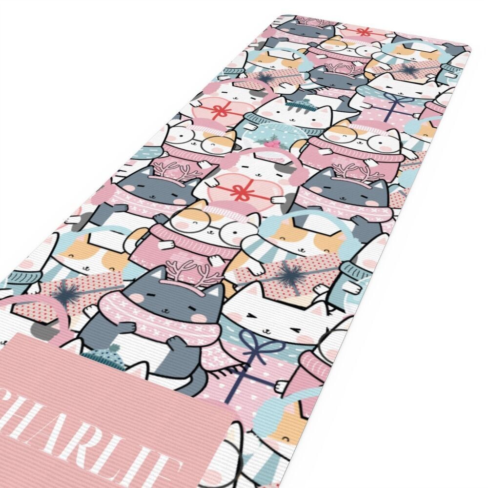 Personalised Cute Cats - Yoga Mat