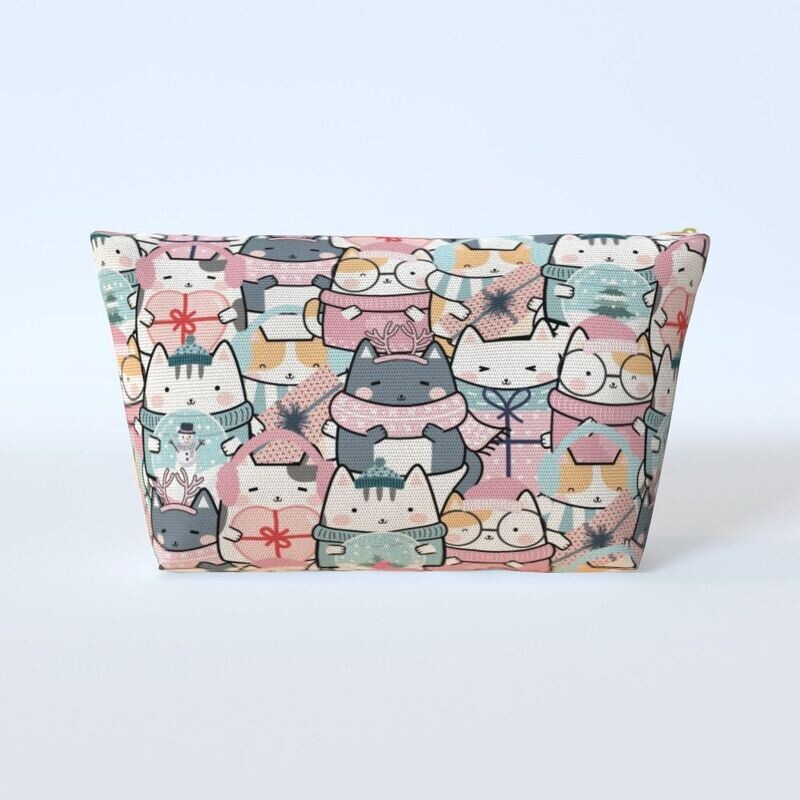 Personalised Cute Cats Cosmetic Bag