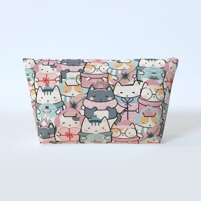 Personalised Cute Cats Cosmetic Bag