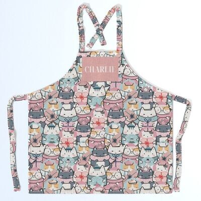 Personalised Cute Cats Apron