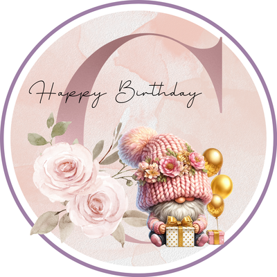 Pink Birthday Gnome