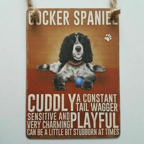 Cocker Spaniel Mini Metal Dog Sign