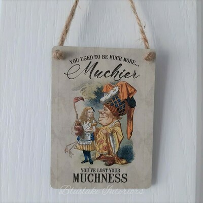 Alice In Wonderland You Used To Be So Much More Muchies Mini Metal Sign