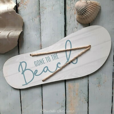 Gone To The Beach Nautical Flip Flop Wall Plaque