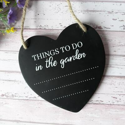 The Potting Shed Heart Chalkboard Things To Do In The Garden
