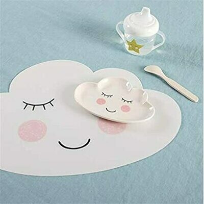 Set Of 2 Sweet Dreams White Smiling Cloud Placemats