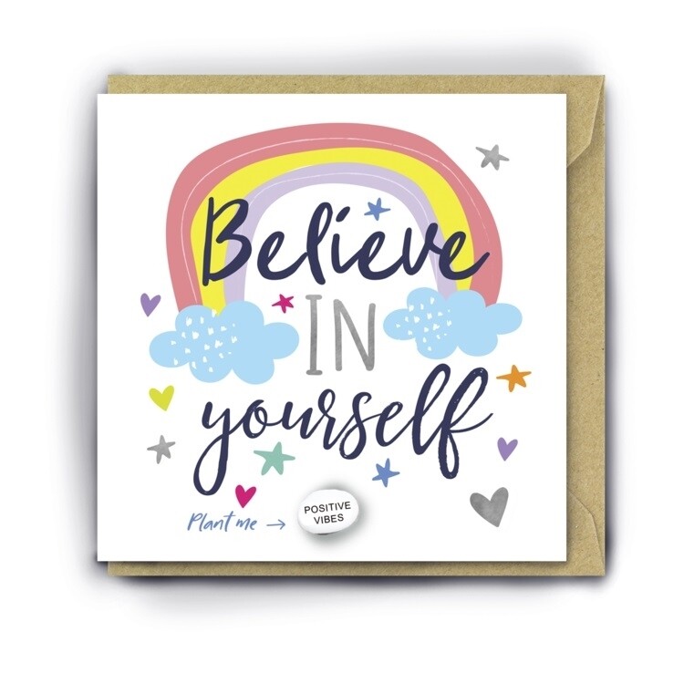 Believe In Yourself Card With Magic Growing Bean