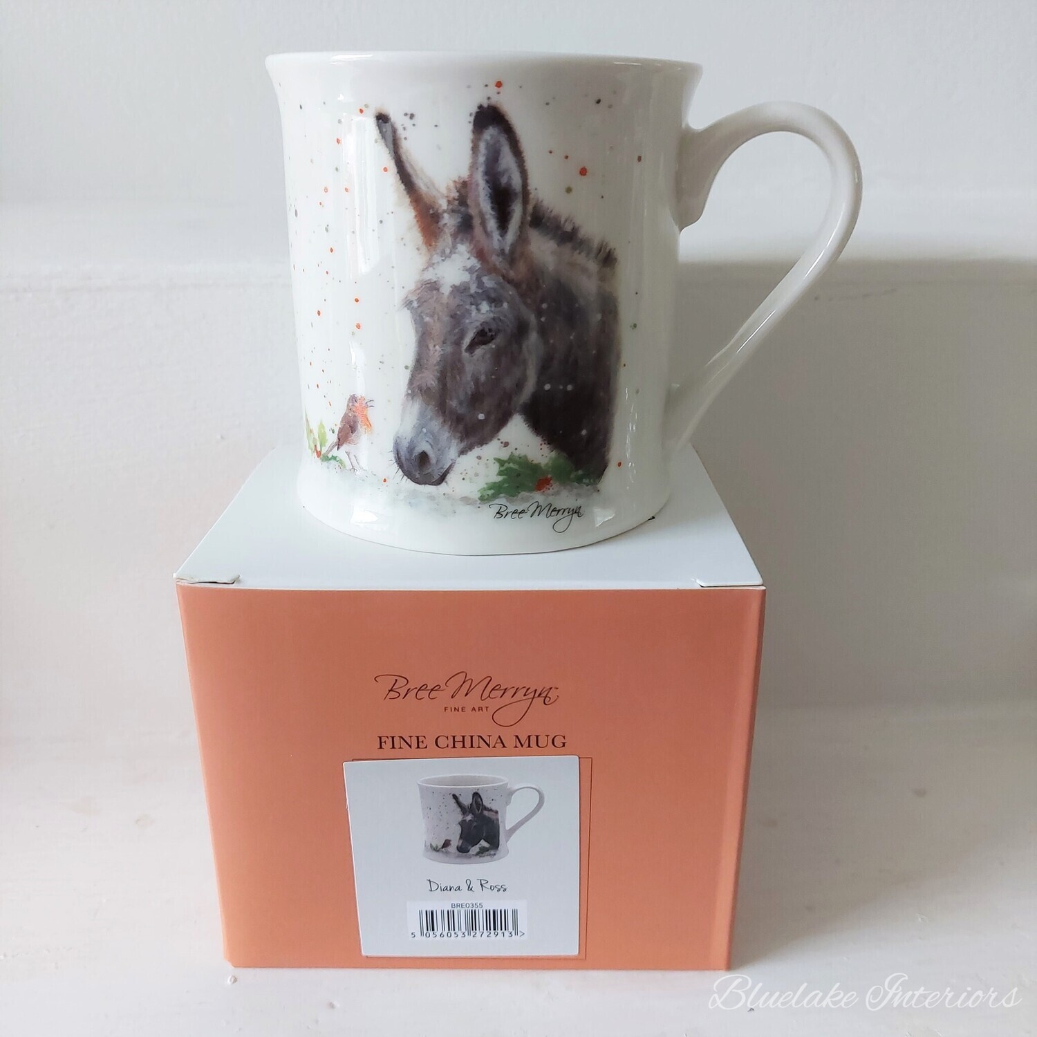 Diana & Ross The Donkey & Robin Gift Christmas Boxed Mug Bree Merryn Collection