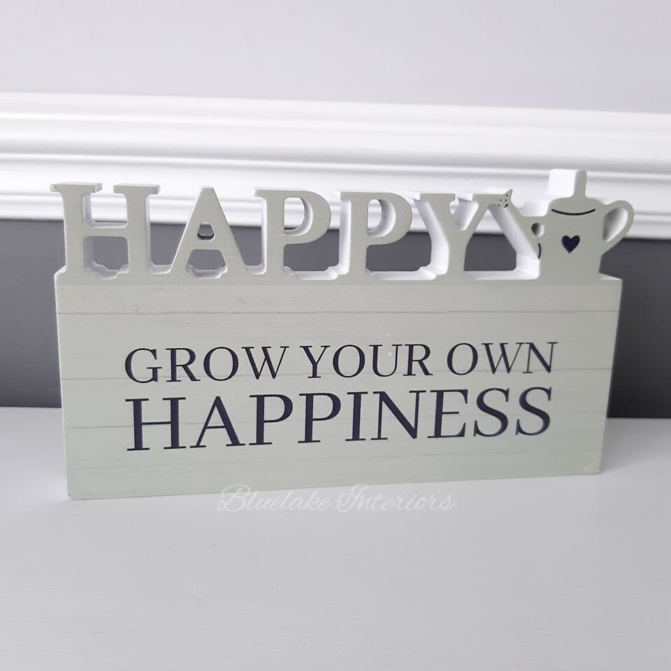 The Potting Shed Grow Your Own Happiness Plaque