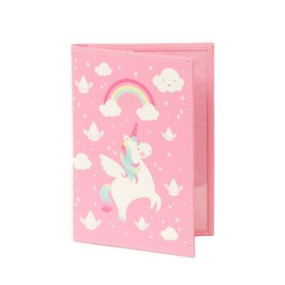 Rainbow Unicorn Pink Passport Holder Travel Cover