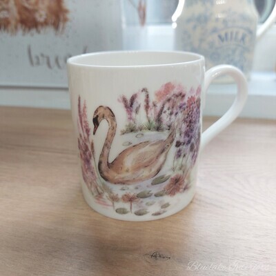 Whimsical Swan Coffee Mug by Claire Louise