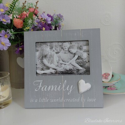 Family Is A Little Word Created By Love Soft Grey Photo Frame 6"x4"