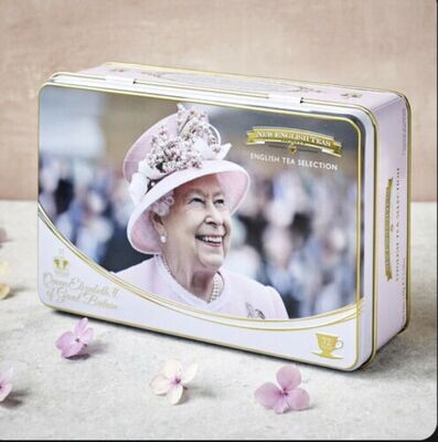 Queen Elizabeth II English Tea Tin 72 Teabags Selection Souvenir Gift