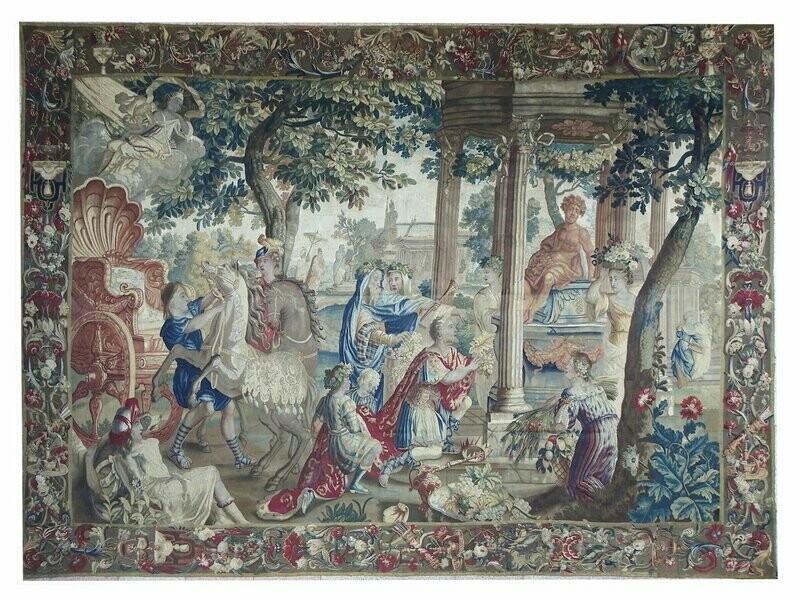 Brussels Tapestry - King Œnée - 17th century - Size:L446xH331