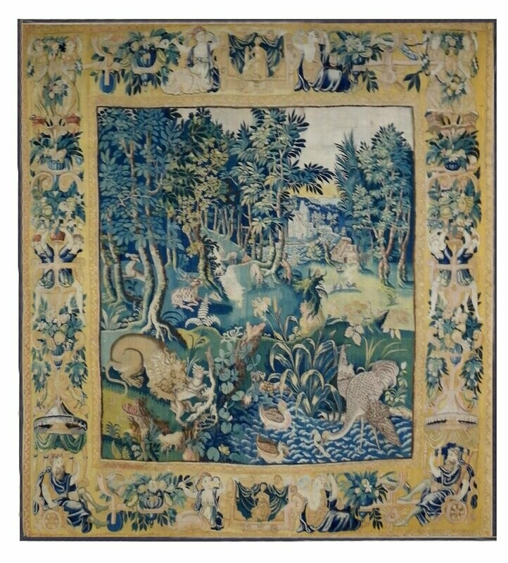 Tapisserie Audenarde - Epoque 16e - Dim:L250xH260