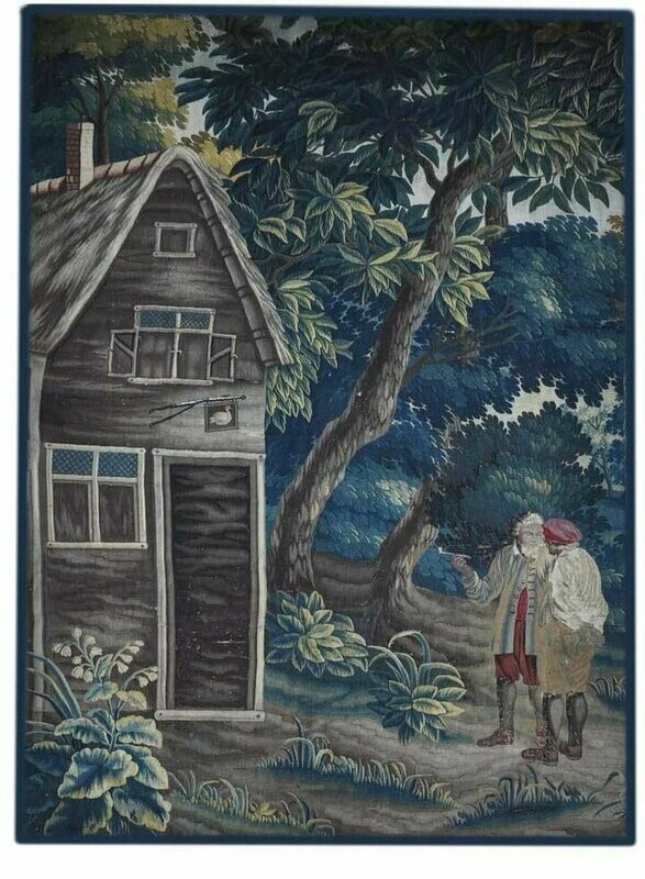 Tapisserie de Bruxelles - Teniers Le fumeur de Pipe - Epoque 17e - Dim:L175xH260 - VENDU