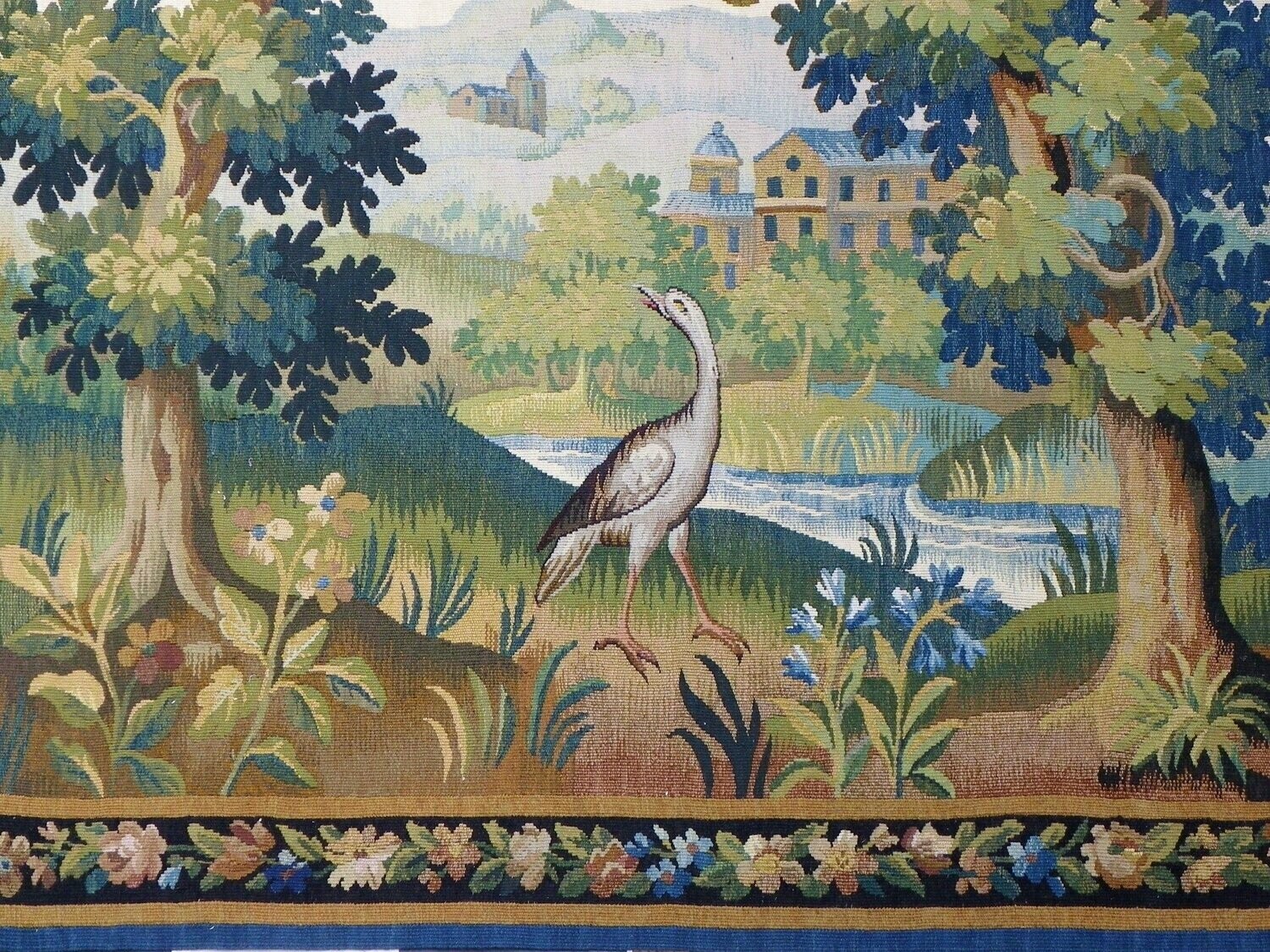 Tenture Murale Signare Coton – Motif Verdure, Oiseaux Et Feuillage – 57 X 35 Pouces
