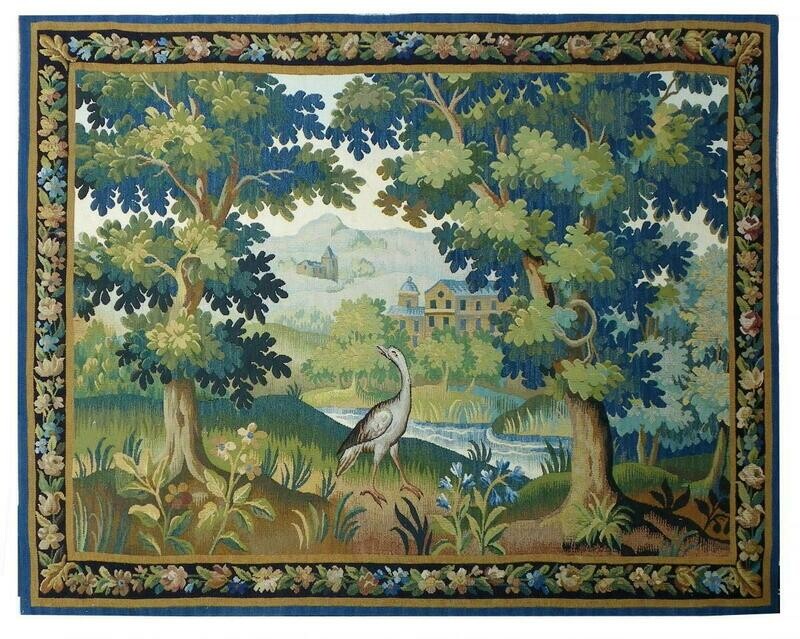 Tapisserie verdure Aubusson - Epoque 19e - Dim:L215xH173 - VENDU
