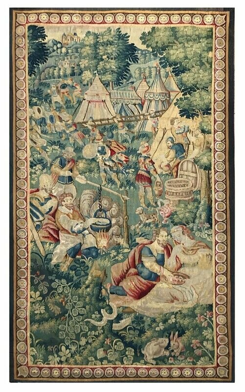 Tapisserie Audenarde - Epoque 16e - Dim:L140xH240
