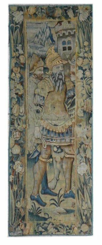Tapisserie Audenarde - Le Guerrier - Epoque 17e - Dim:L100xH256