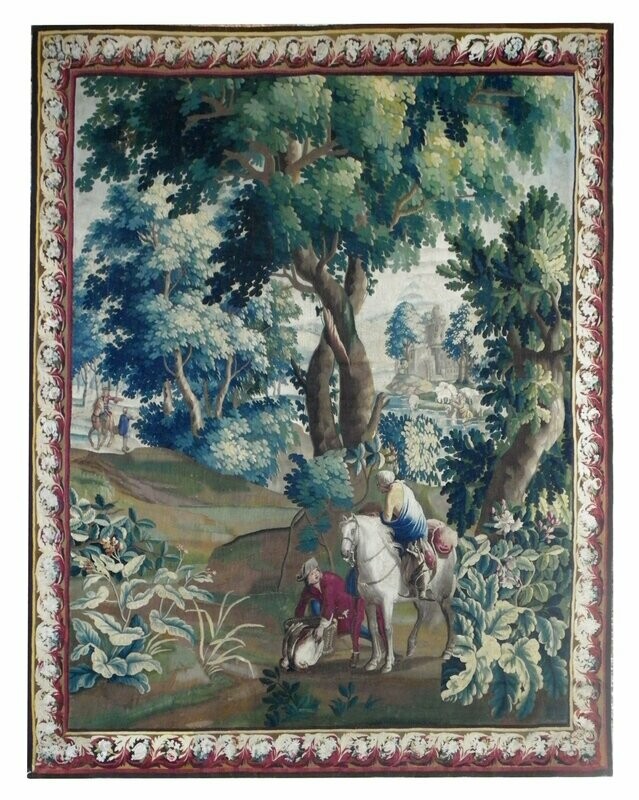 Tapisserie de Lille - Retour de Chasse - Epoque 18e - Dim:L220xH278 - VENDU