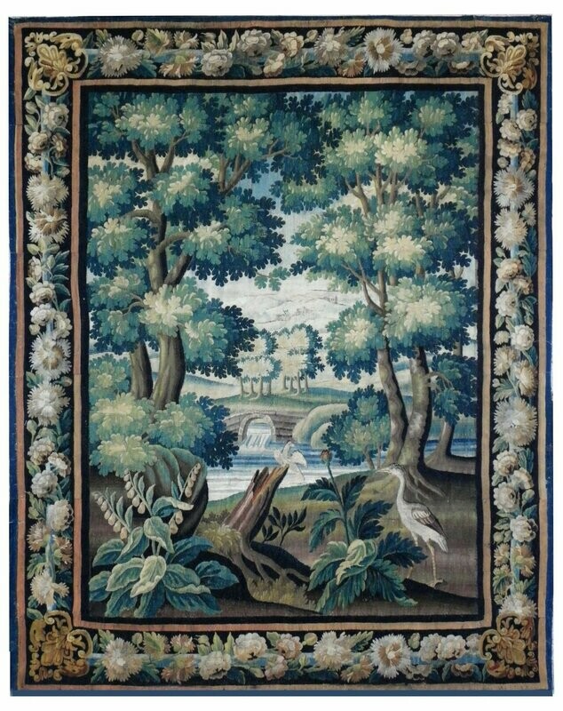 Tapestry of Manufacture Royale Aubusson signed - 18th century - Size:L220xH270 - Sold